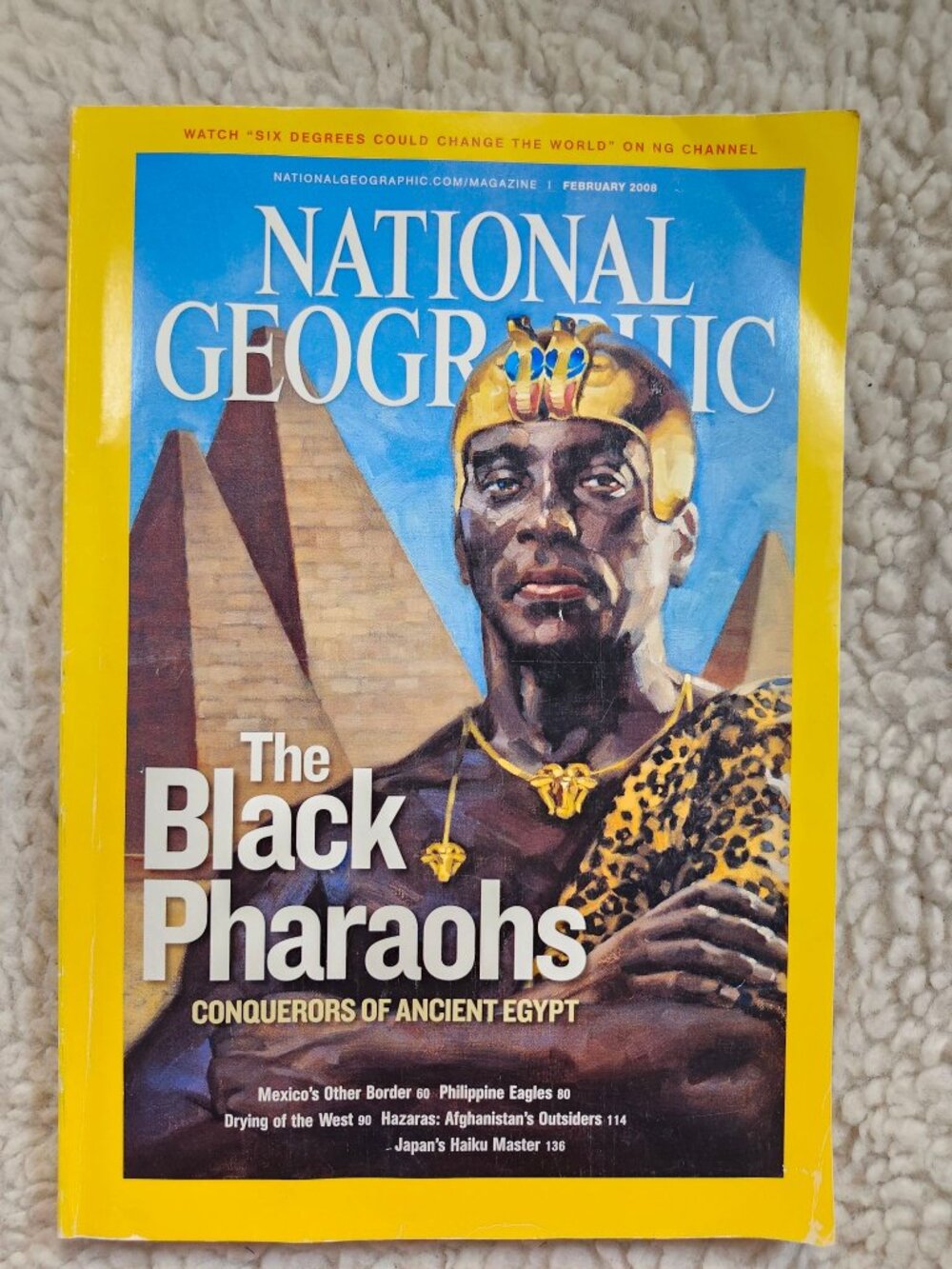 National Geographic Magazine Feb 2008 The Black Pharaohs Egypt Back Issue Used